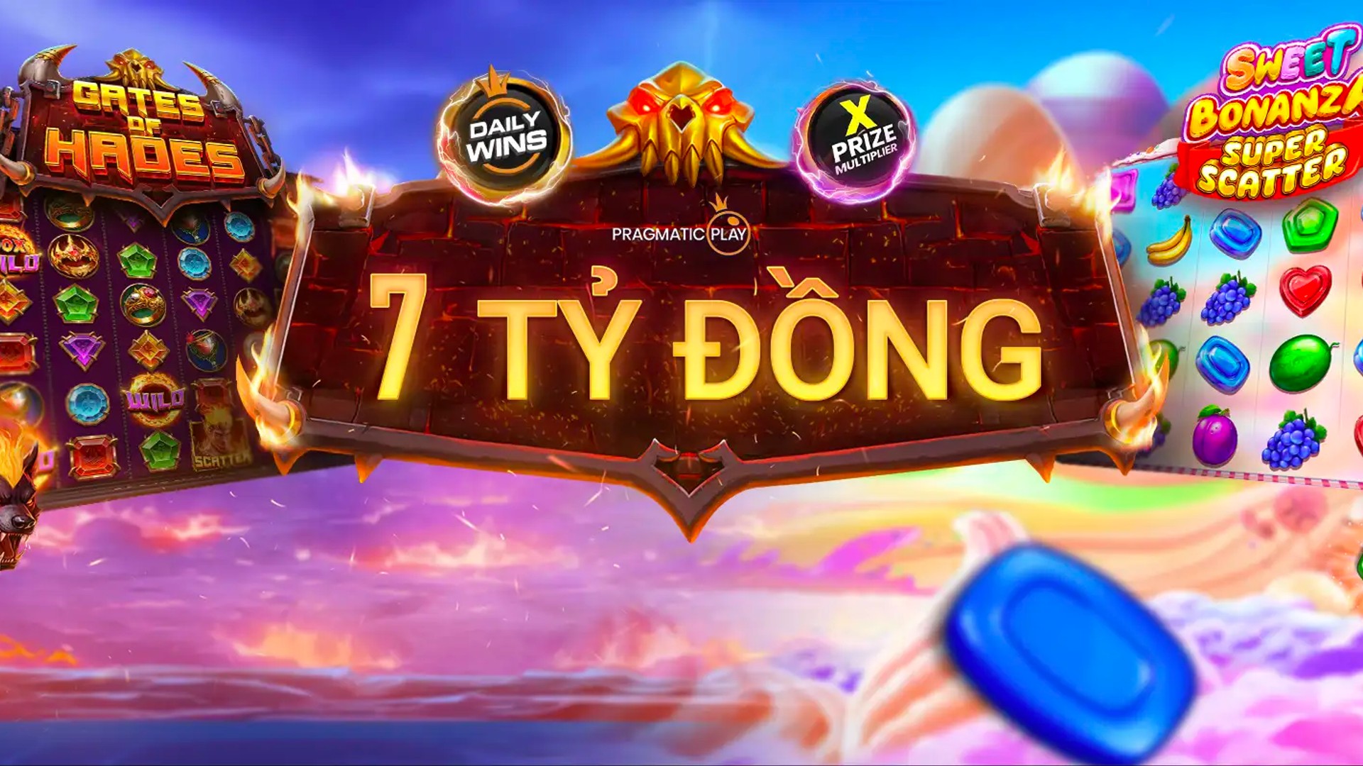 Hình ảnh game điện tử y088 với các biểu tượng slot và jackpot lớn